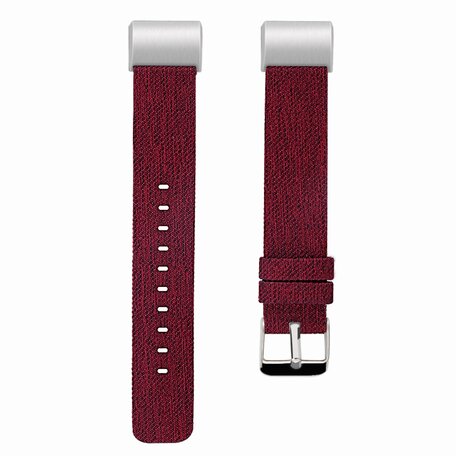 Fitbit Charge 2 Canvas bandje - Maat: Large - Rood