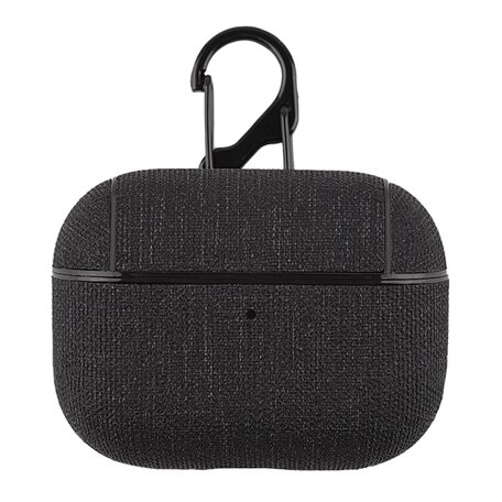 AirPods Pro hoesje - Hard Case - Zwart - Linnen patroon