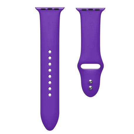 Siliconen sportbandje - Violet - Dubbele druksluiting - Geschikt voor Apple Watch 38mm / 40mm / 41mm