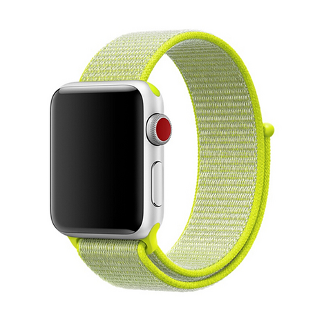 Sport Loop bandje - Neon groen - Geschikt voor Apple Watch 42mm / 44mm / 45mm