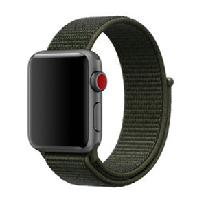 Sport Loop bandje - Leger groen - Geschikt voor Apple Watch 42mm / 44mm / 45mm