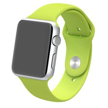 Rubberen sportbandje - Groen - Geschikt voor Apple Watch 42mm / 44mm / 45mm