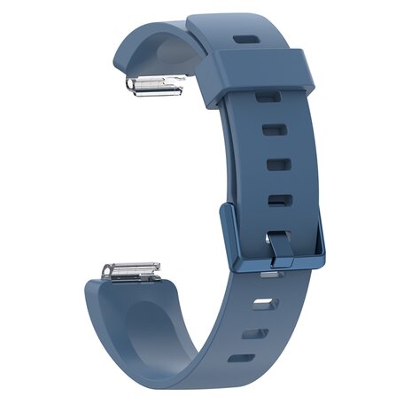 Fitbit Inspire 1 / HR / Ace 2 siliconen bandje met gesp - Maat: Large - denim