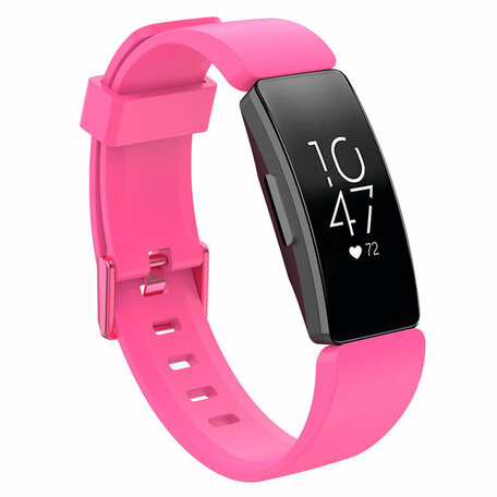 Fitbit Inspire 1 / HR / Ace 2 siliconen bandje met gesp - Maat: Large - roze