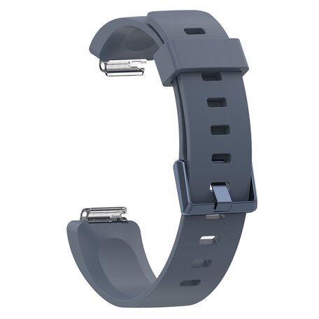 Fitbit Inspire 1 / HR / Ace 2 siliconen bandje met gesp - Maat: Large - grijs