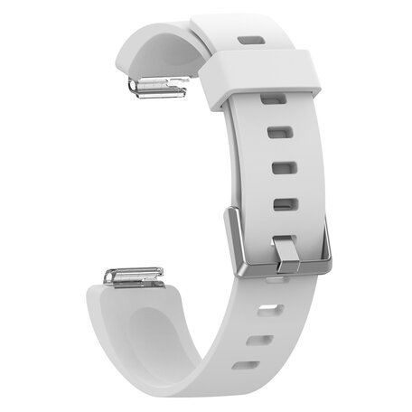 Fitbit Inspire 1 / HR / Ace 2 siliconen bandje met gesp - Maat: Small - wit
