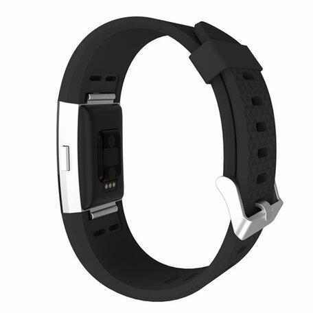 Fitbit Charge 2 siliconen bandje - Maat: Small - Zwart