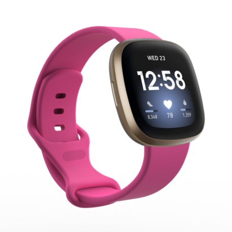 Fitbit Versa 3 / Sense Sportbandje - Roze - Maat: M/L