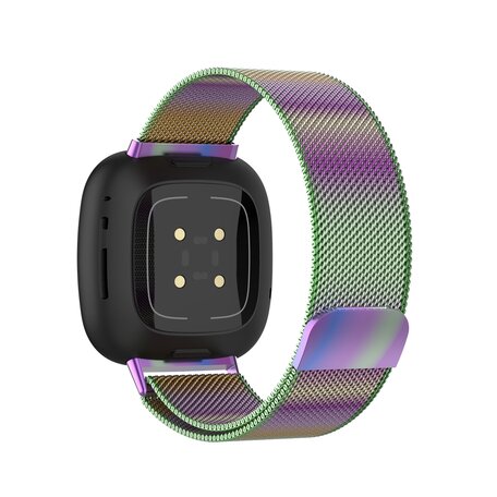 Fitbit Versa 3 / Sense milanese bandje - Maat: Small - Multicolor