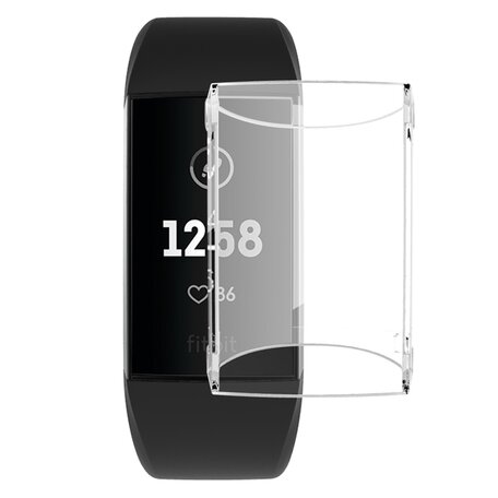 Fitbit Charge 3 & 4 Case (volledig beschermd) - Transparant