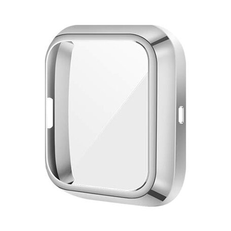 Fitbit Versa 2 Soft TPU case (volledig beschermd) - Zilver