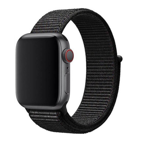 Sport Loop bandje - Zwart - Geschikt voor Apple Watch 42mm / 44mm / 45mm