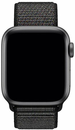 Sport Loop bandje - Zwart - Geschikt voor Apple Watch 38mm / 40mm / 41mm