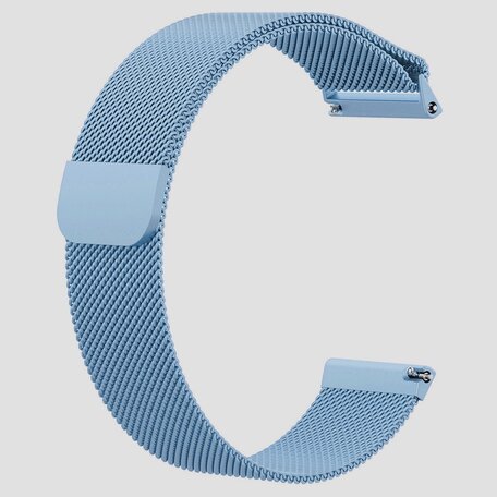 Fitbit Versa 1 / 2 & Lite  milanese bandje - Maat: Large - Lichtblauw