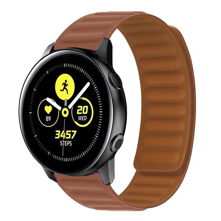Samsung Galaxy Watch Active 2 - Siliconen Loop bandje - Bruin