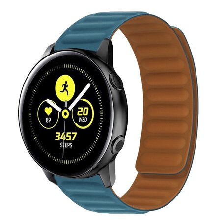 Samsung Galaxy Watch Active 2 - Siliconen Loop bandje - Blauwgroen