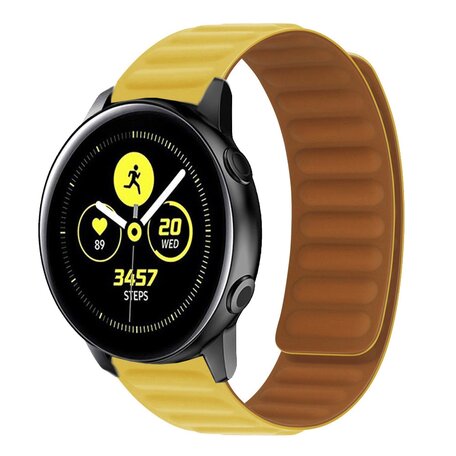 Samsung Galaxy Watch Active 2 - Siliconen Loop bandje - Geel