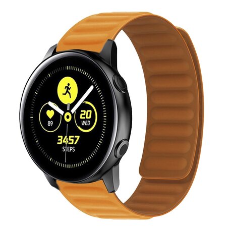 Samsung Galaxy Watch Active 2 - Siliconen Loop bandje - Oker
