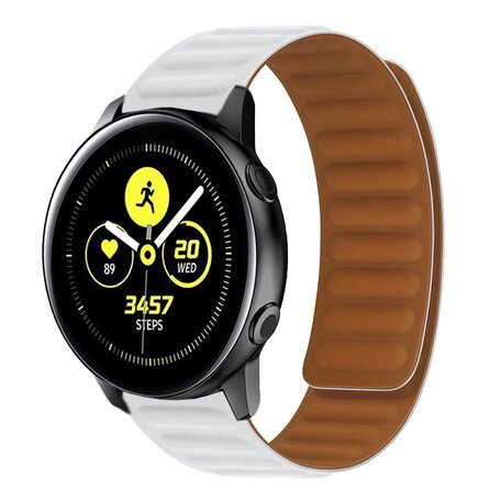 Samsung Galaxy Watch Active 2 - 40mm / 44mm - Siliconen Loop bandje - Wit