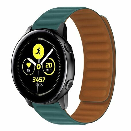 Siliconen Loop bandje - Donkergroen - Samsung Galaxy Watch 3 - 41mm