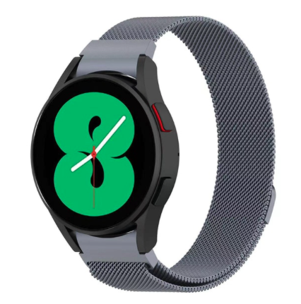 Samsung Galaxy Watch 4 Classic - 42mm / 46mm - Milanese bandje (ronde connector) - Space Grey