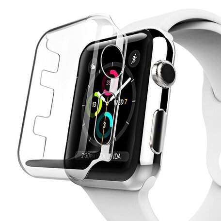 Hard Case 42mm (volledig beschermd) - Transparant - Geschikt voor Apple Watch 42 mm