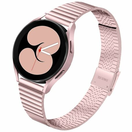 Samsung Galaxy Watch Active 2 - Stalen RVS bandje - Rosé pink