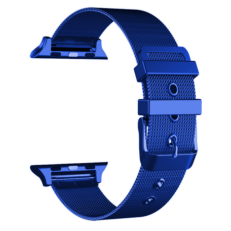 Milanese met gesp bandje - Blauw - Geschikt voor Apple Watch 42mm / 44mm / 45mm / 49mm