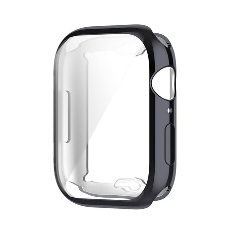 Siliconen case (volledig beschermd) 45mm - Space Grey - Geschikt voor Apple watch 45mm