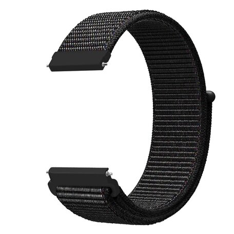 Sport Loop bandje - Zwart gemêleerd - Samsung Galaxy Watch 4 - 40mm / 44mm