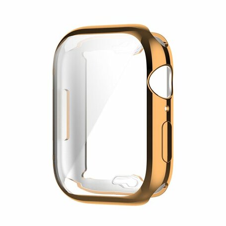 Siliconen case (volledig beschermd) 41mm - Champagne goud - Geschikt voor Apple watch 41mm