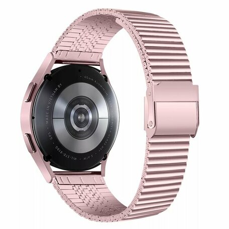 Samsung Galaxy Watch 4 - 40mm & 44mm - Stalen RVS bandje - Rosé pink