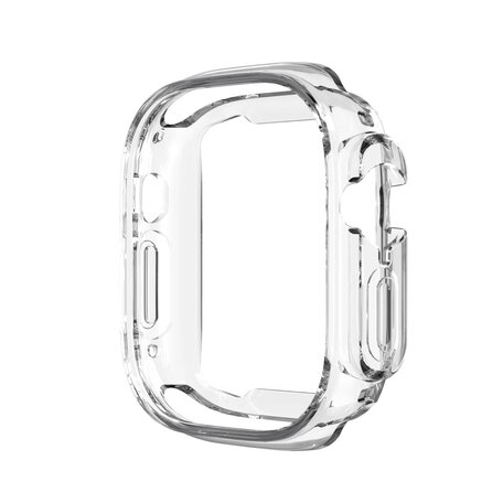 Apple Watch Ultra  siliconen case (open front) - Transparant - Geschikt voor Apple Watch 49mm (Ultra)