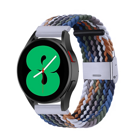 Samsung Galaxy Watch Active 2 - Braided bandje - Multicolor Dark