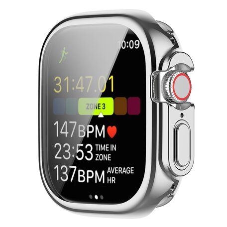 Apple Watch Ultra TPU case - Volledig beschermd - Zilver - Geschikt voor Apple Watch 49mm (Ultra)
