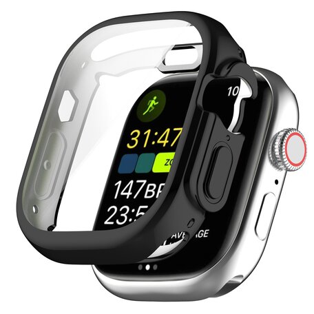 Apple Watch Ultra TPU case - Volledig beschermd - Zwart - Geschikt voor Apple Watch 49mm