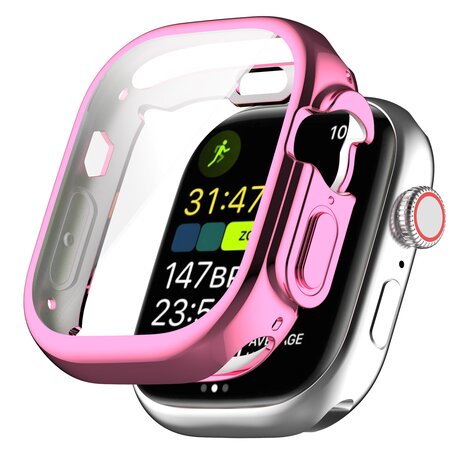 Apple Watch Ultra TPU case - Volledig beschermd - Roze - Geschikt voor Apple Watch 49mm