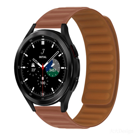 Samsung Galaxy Watch 4 Classic - 42mm / 46mm - Siliconen Loop bandje - Bruin