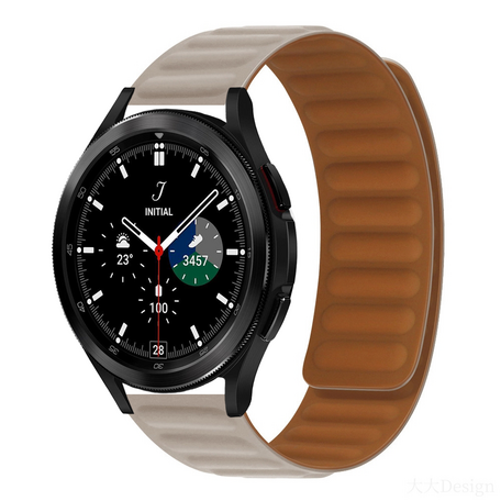 Samsung Galaxy Watch 4 Classic - 42mm / 46mm - Siliconen Loop bandje - Khaki