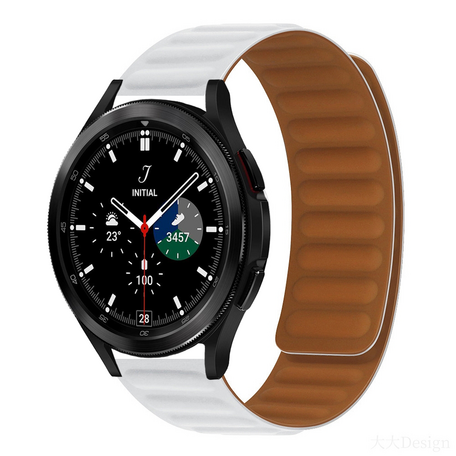 Samsung Galaxy Watch 4 Classic - 42mm / 46mm - Siliconen Loop bandje - Wit