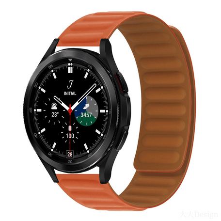 Samsung Galaxy Watch 4 Classic - 42mm / 46mm - Siliconen Loop bandje - Oranje