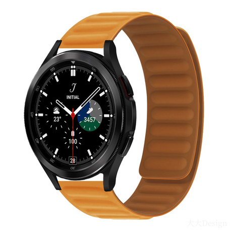 Samsung Galaxy Watch 4 Classic - 42mm / 46mm - Siliconen Loop bandje - Oker