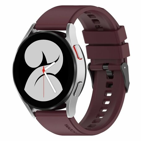 Samsung Galaxy Watch Active 2 - Siliconen gesp bandje - Bordeaux