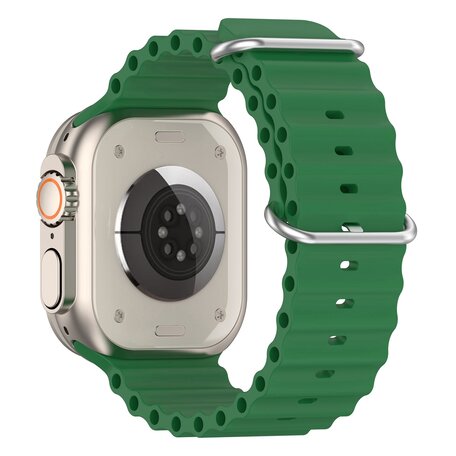 Ocean bandje - Groen - Geschikt voor Apple Watch 42mm / 44mm / 45mm / 49mm