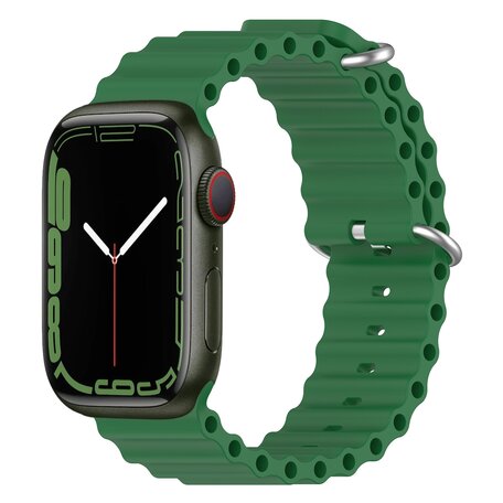 Ocean bandje - Groen - Geschikt voor Apple Watch 38mm / 40mm / 41mm
