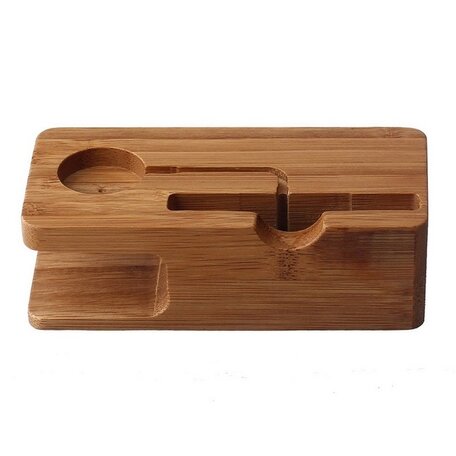 Houten houder - Bamboe - Geschikt voor Apple watch en iPhone