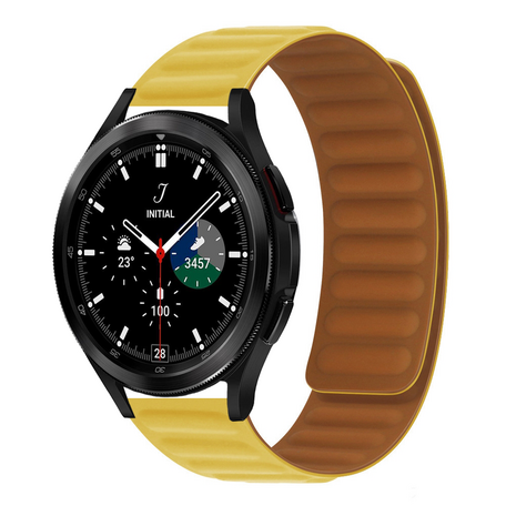 Siliconen Loop bandje - Geel - Samsung Galaxy Watch 4 Classic - 42mm / 46mm