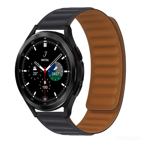 Siliconen Loop bandje - Zwart - Samsung Galaxy Watch 4 Classic - 42mm / 46mm
