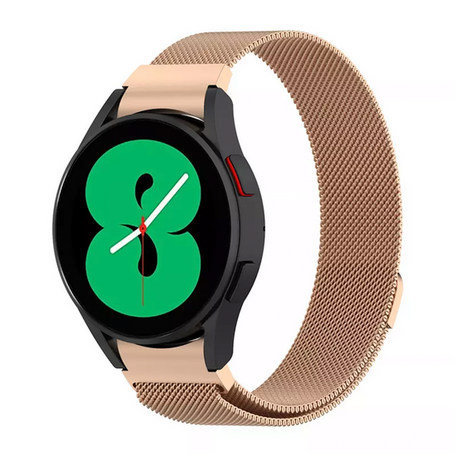 Samsung Galaxy Watch 4 - 40mm / 44mm - Milanese bandje (ronde connector) - Champagne goud