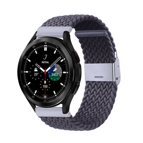 Braided bandje - Donkergrijs - Samsung Galaxy Watch 4 Classic - 42mm / 46mm